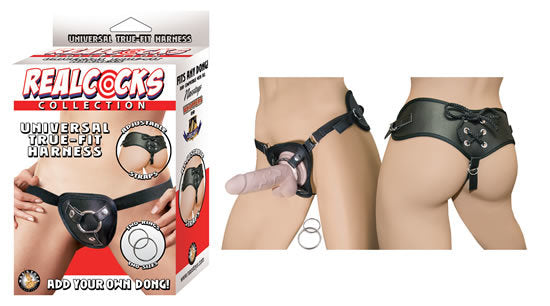 Real cocks universal true fit harness black