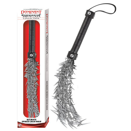Dominant submissive collection ultimate spiked chain whip