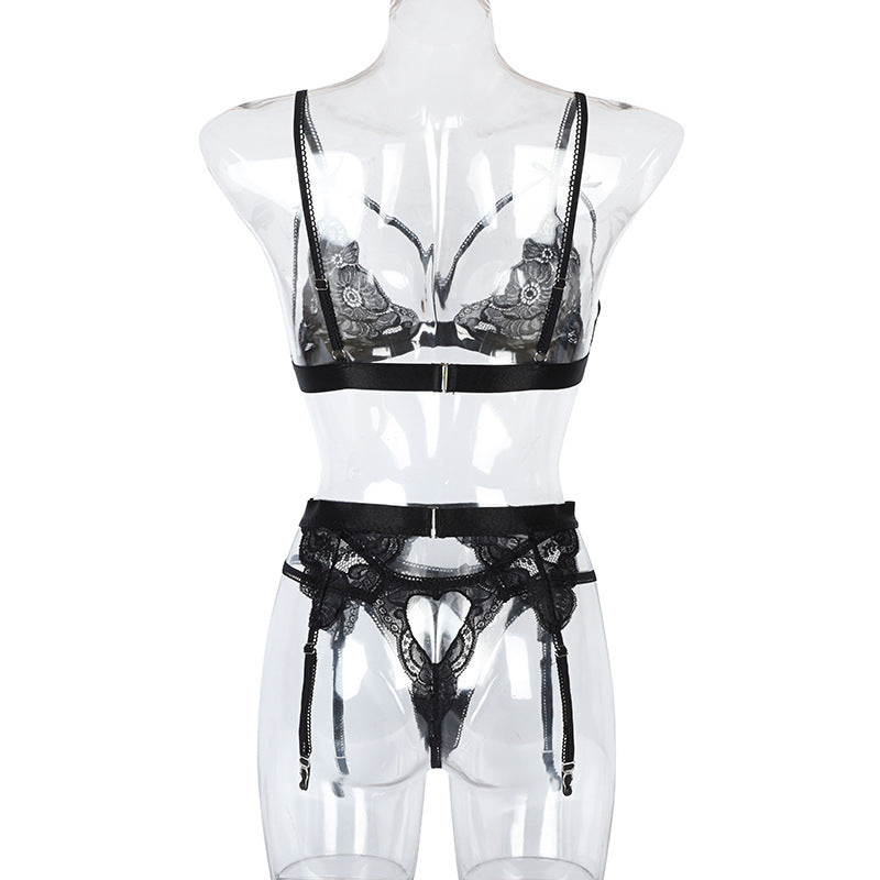 Women Lingerie Sexy Lace Bra Erotic Bra Briefs Set Plus Size Sexy Underwear white_XXXL