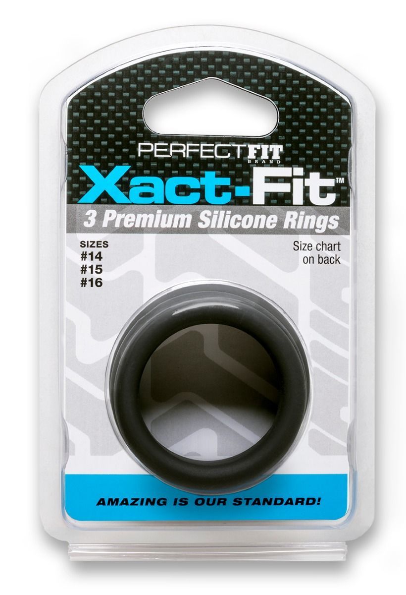 Xact fit silicone rings #14 #15 #16 black