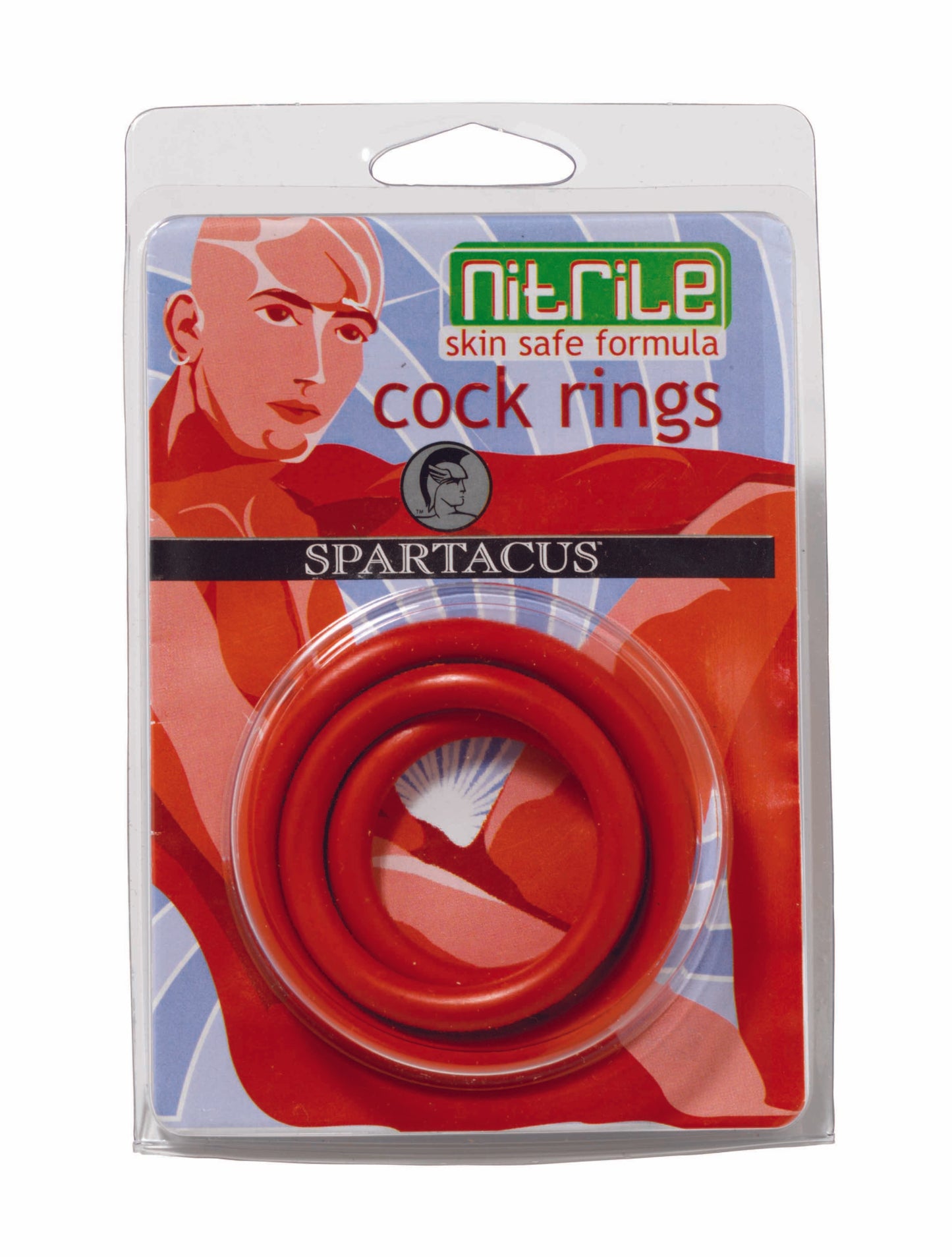 Nitrile cock ring set-red