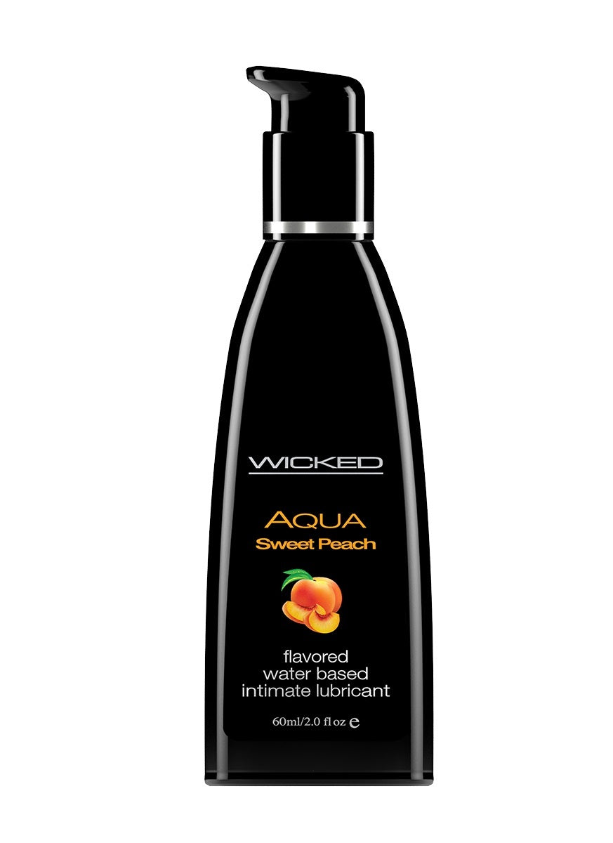 Aqua Sweet Peach Flavored Water Based Intimate  Lubricant - 2 Fl. Oz.