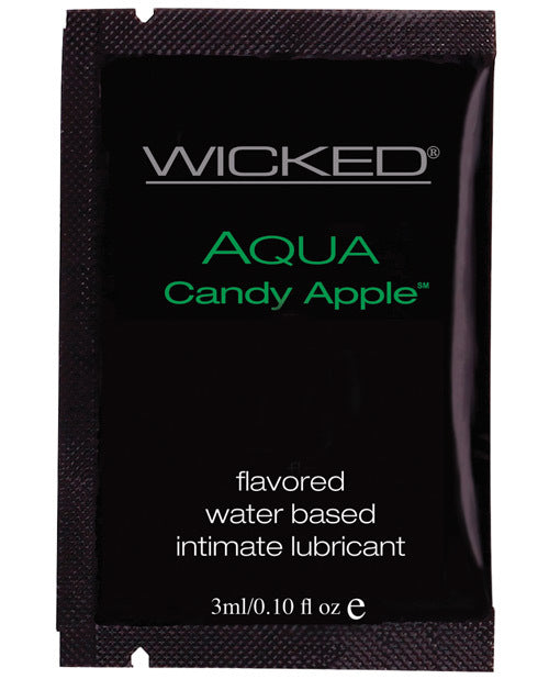 Wicked Sensual Care Aqua Water Based Lubricant - .1 oz Candy Apple