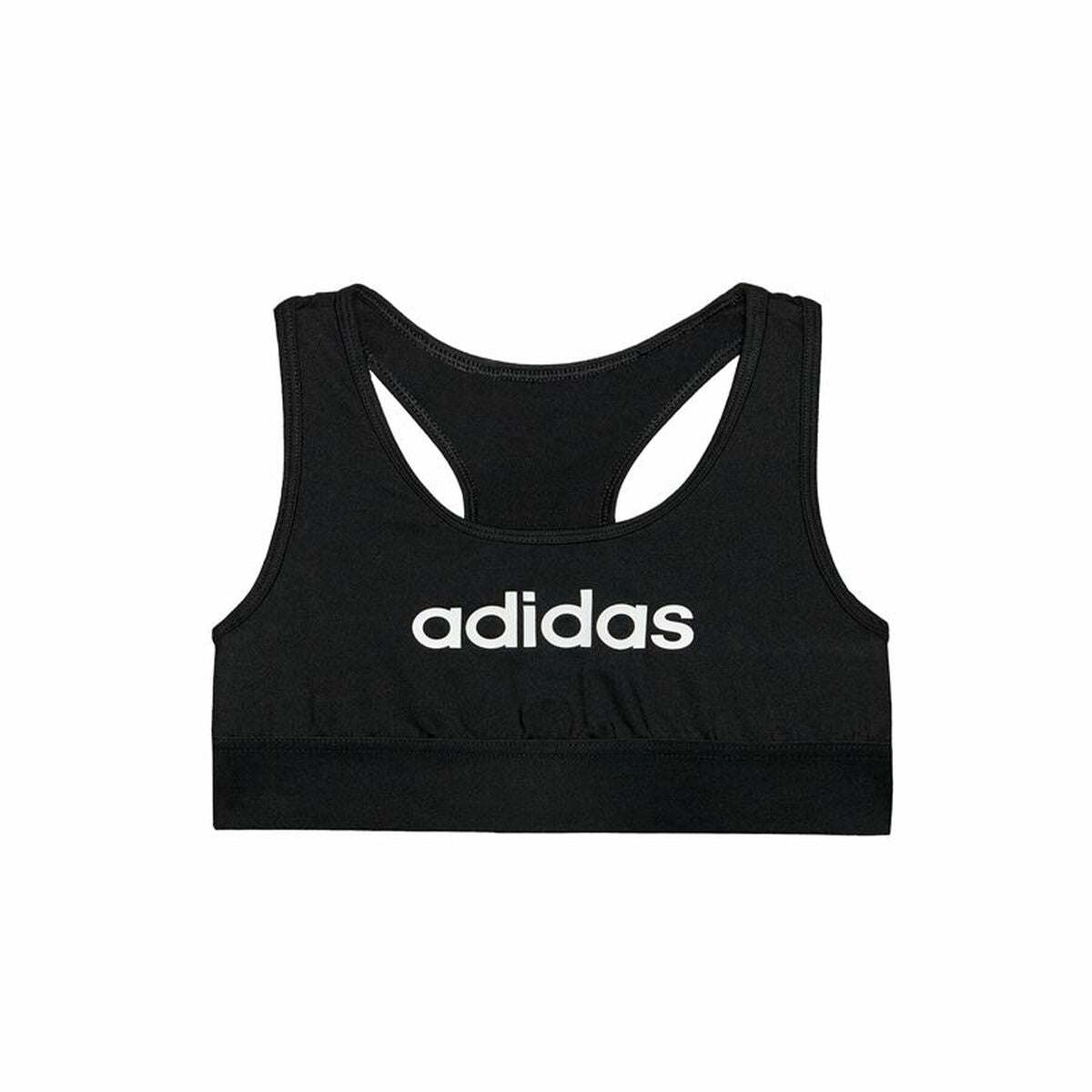 Sports Bra Adidas Sports Single Jersey Children's Black-0