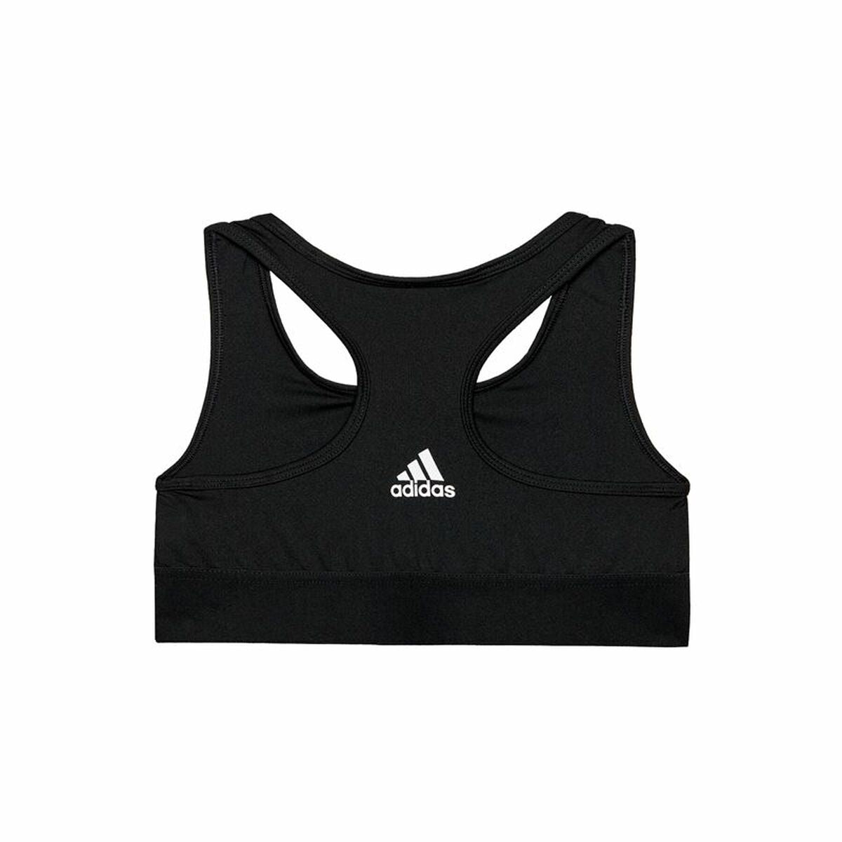 Sports Bra Adidas Sports Single Jersey Children's Black-1