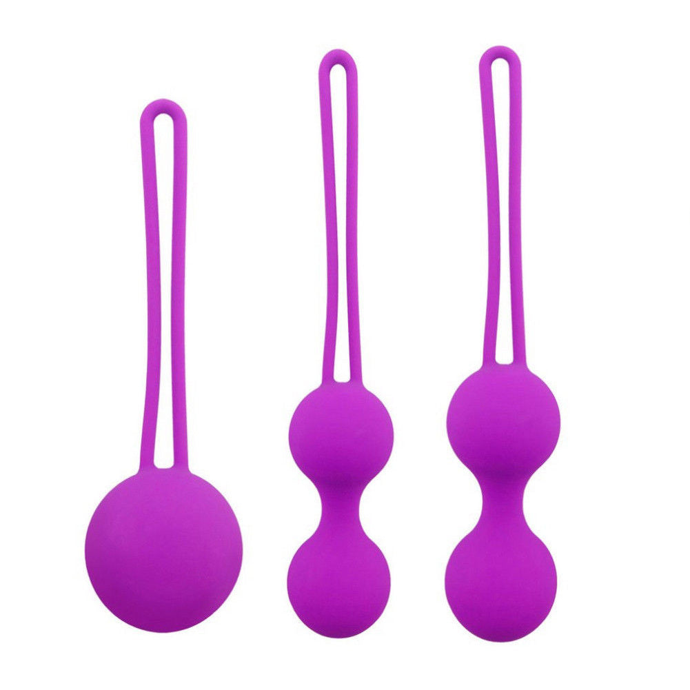 Safe Silicone Kegel Ball Vaginal Tight Exercise Ben Wa Ball Female Small Ball 3pcs/set