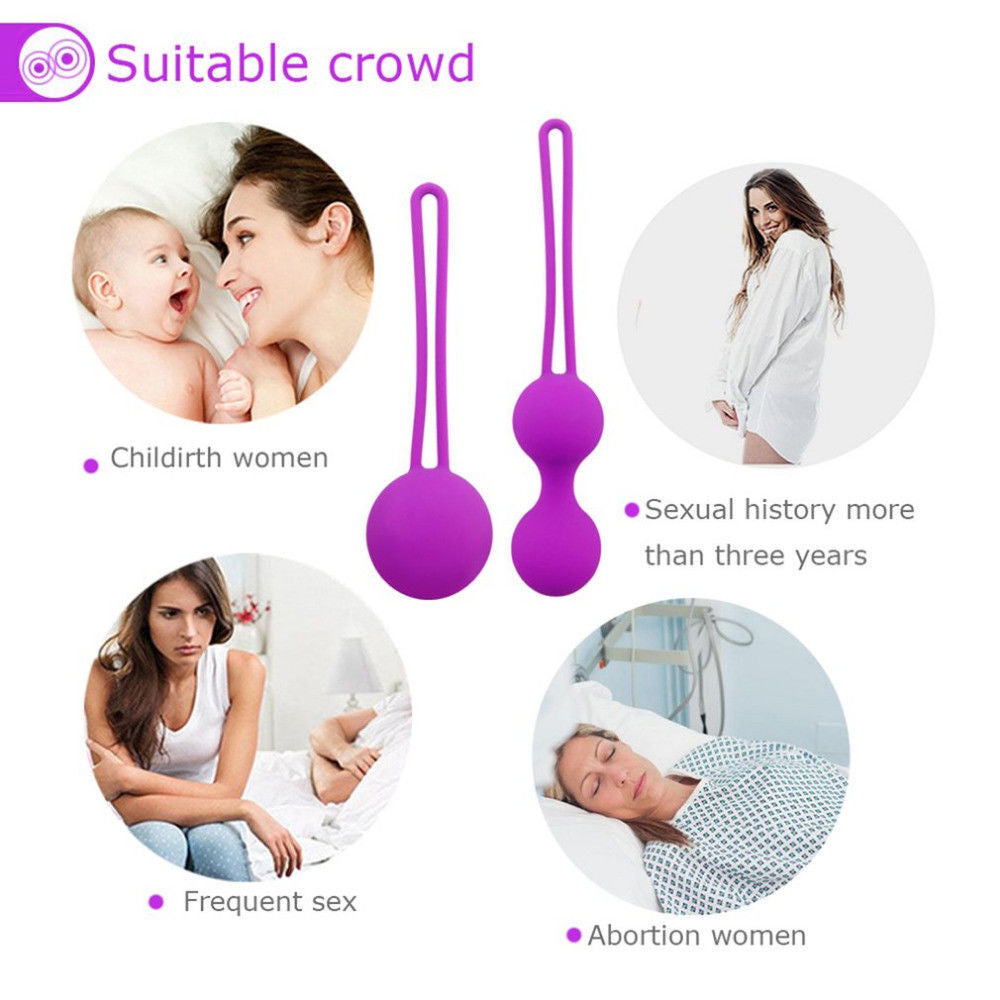 Safe Silicone Kegel Ball Vaginal Tight Exercise Ben Wa Ball Female Small Ball 3pcs/set