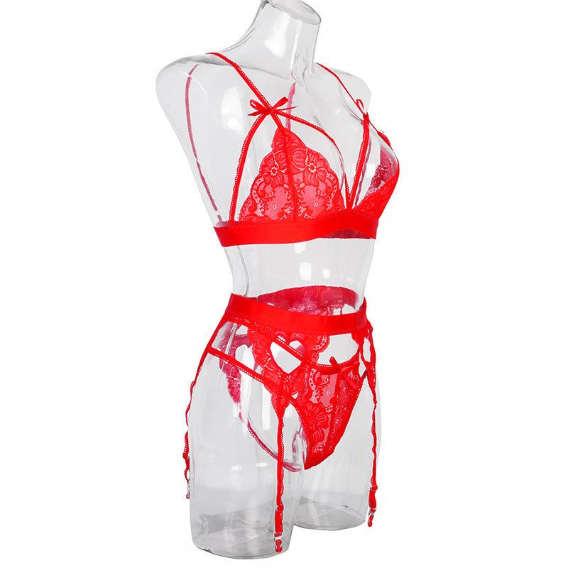 Women Lingerie Sexy Lace Bra Erotic Bra Briefs Set Plus Size Sexy Underwear white_XXXL