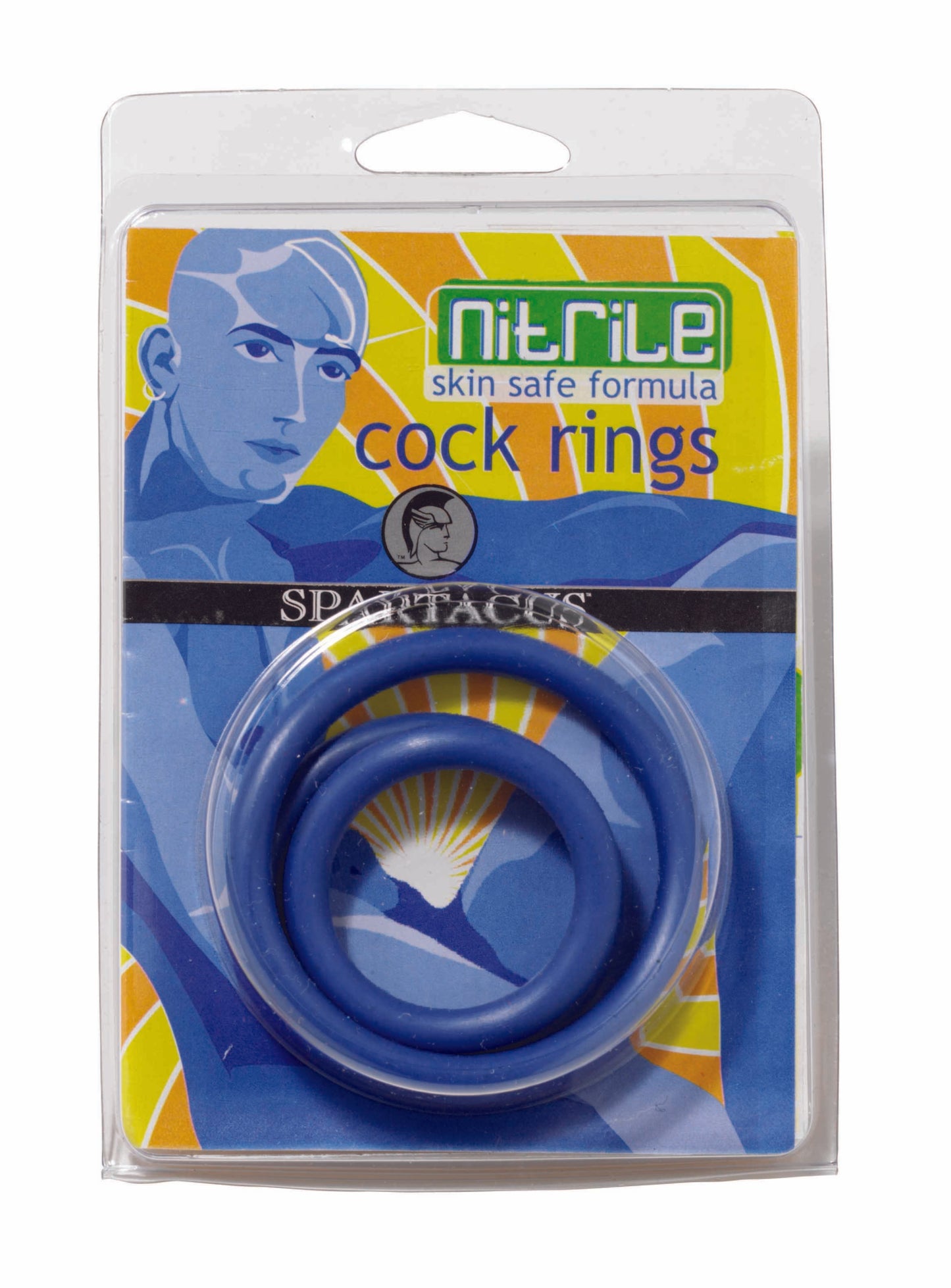 Nitrile cock ring set-blue