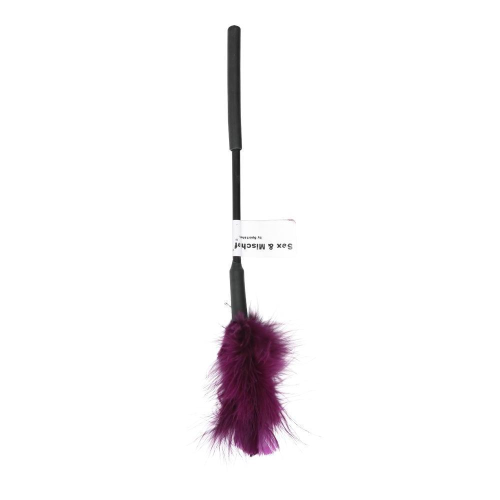 Sex & mischief feather tickler 7in purple