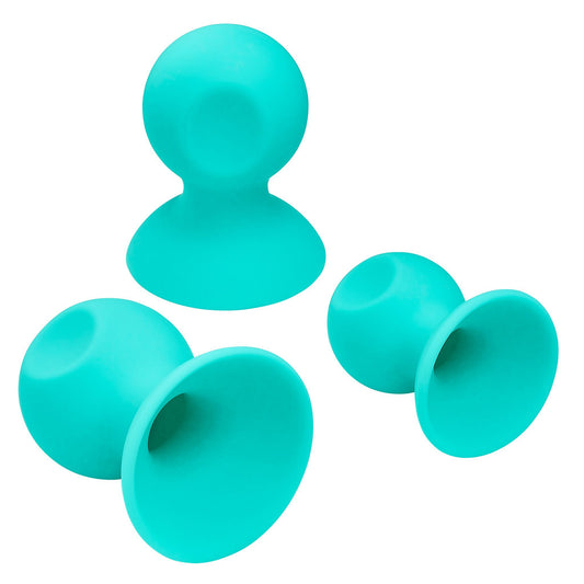 Cloud 9 health & wellness nipple & clitoral massager suction set teal